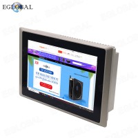 Eglobal All in One Computer 15 inch i7 7500U IP65 Monitor 1024x768 Resolution Industrial Fanless Panel PC Touch Screen USB2.0 Dongles Port