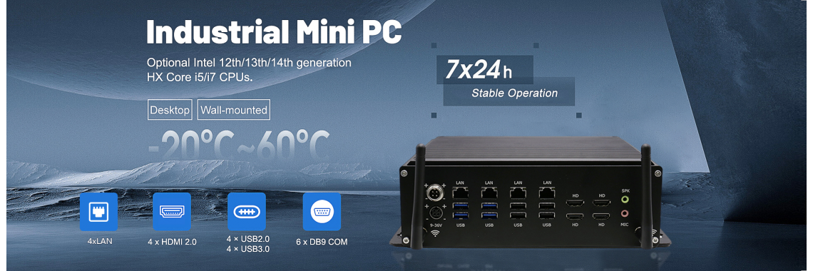 EGLOBAL Industrial Fan Mini PC G18-12650HX