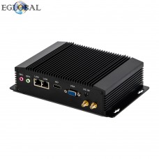 Eglobal Fanless Industrial Mini PC Windows Pfsense Router  Pentium N3520 Qaud Core  2 Intel LAN 2 COM VGA + HDMI 3G / 4G Watchdog 300m Wi-Fi