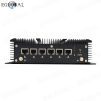 EGLOBAL Industrial Fanless Mini Computer Intel i5 8260U 6 Lans Firewall Router Pfsense PC 2*RS232 4*USB3.0 HDMI 4G/3G AES-NI