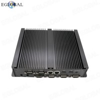 Fanless Mini PC Windows XP/7/8/10 Core i3-5005U Dual Nics 6 RS232 COM Industrial PC Rugged computer 300M Wifi BT HDMI+VGA