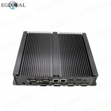 Fanless Rugged Small Desktop Computers 6 COM 4G SIM Card EGLOBAL Industrial Mini PC Windows Linux 2Nics Nuc PC Core i5