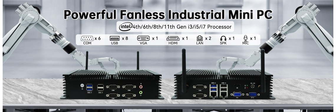 EGLOBAL Industrial Fanless Mini PC GK1