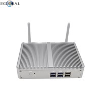 Cheap Mini PC Computer  Pentium N3700 Fanless Best Micro PC Windows or Linux with Dual HDMI 2 LAN as VPN Router