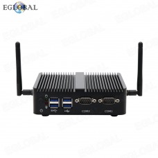 Fanless Mini PC Celeron J4125 Quad Cores Max 2.7GHz Dual LAN Dual COM Windows10 Pro 2 RJ45 PXE WiFi Office Silence Computer