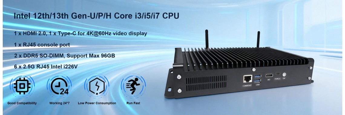 EGLOBAL Industrial Fan Mini PC SFP1-1215U