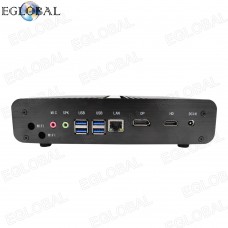 EGLOBAL Barebone Fanless Mini Desktop Computers HDMI DP Small PC Windows 10 UHD 620 Linux Mini PC  i7 8565U