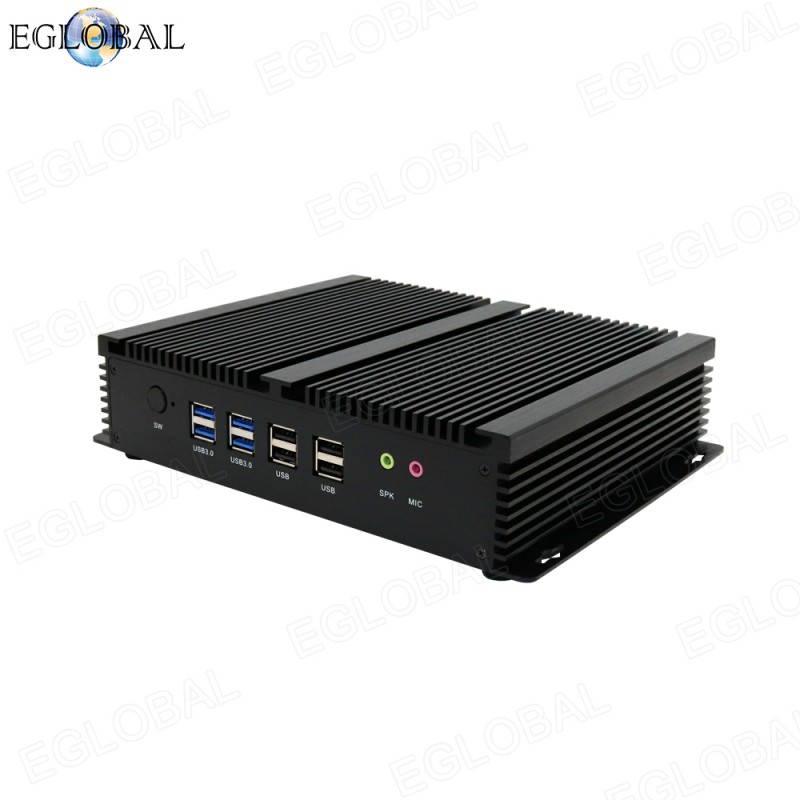 Fanless Rugged Small Desktop 6 COM 4G SIM Card Eglobal Industrial Mini PC Windows Linux